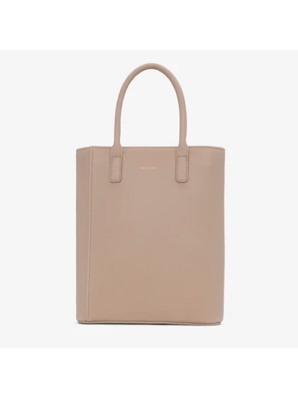 Matt & Nat Pinot Small Vegan Leather Tote Bag Beige